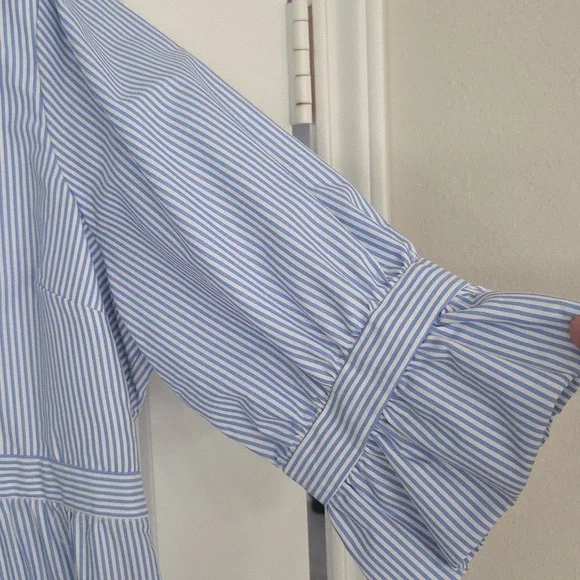 Gretchen Scott Designs Blue And White Striped Dress. Great Condition! - Picture 3 of 11